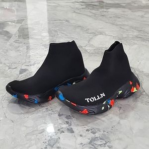 Black Sock Style Children's Sneakers